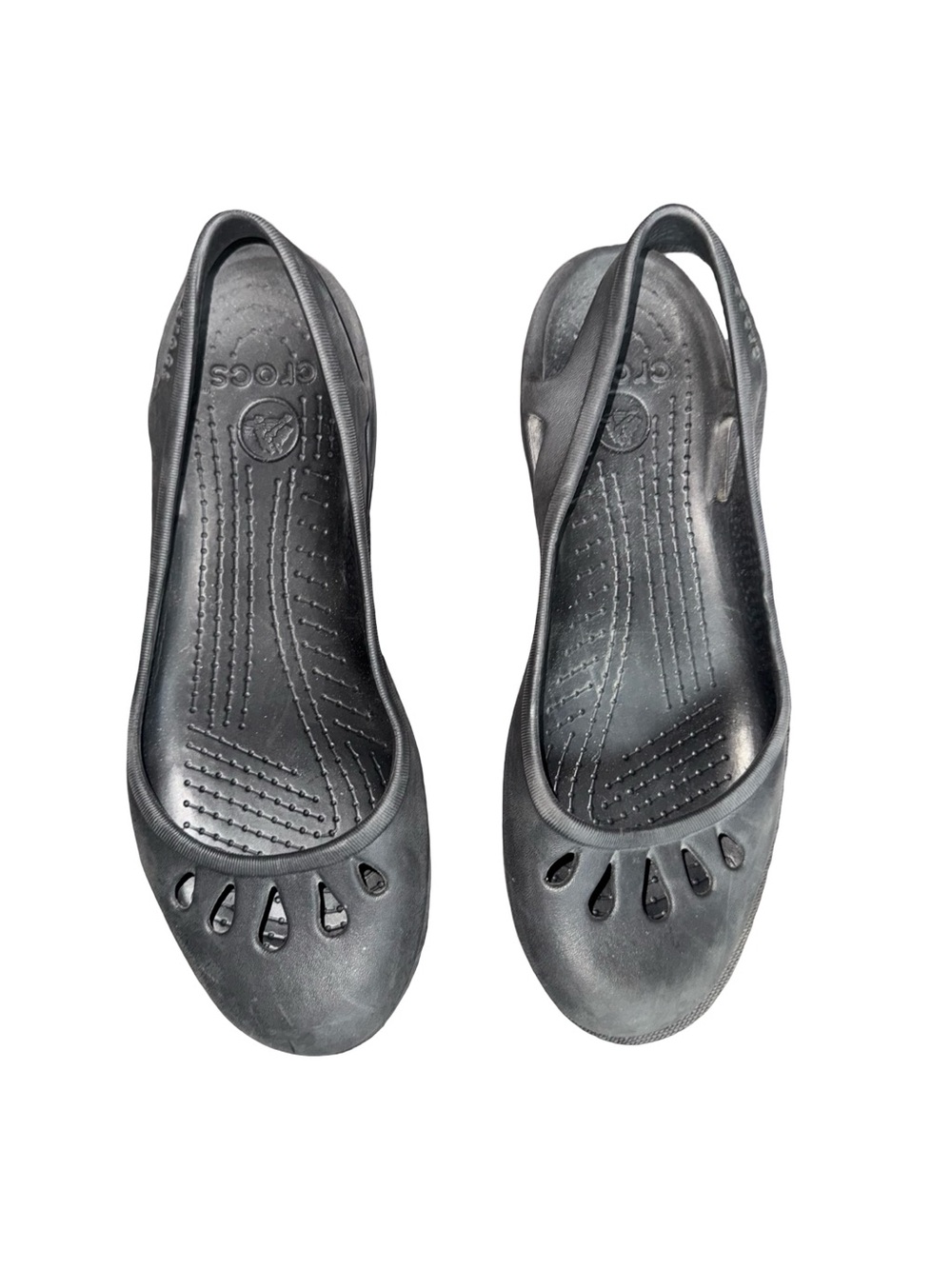 Y2K Crocs Kadee Ballet Flats Slip On Shoes Black Women's Mary Jane Black size 10